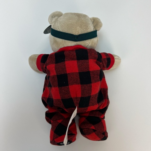 Starbucks Coffee 2020 Bearista Plush 10" Teddy Bear Flannel Pajamas Logo Holiday - Picture 10 of 13